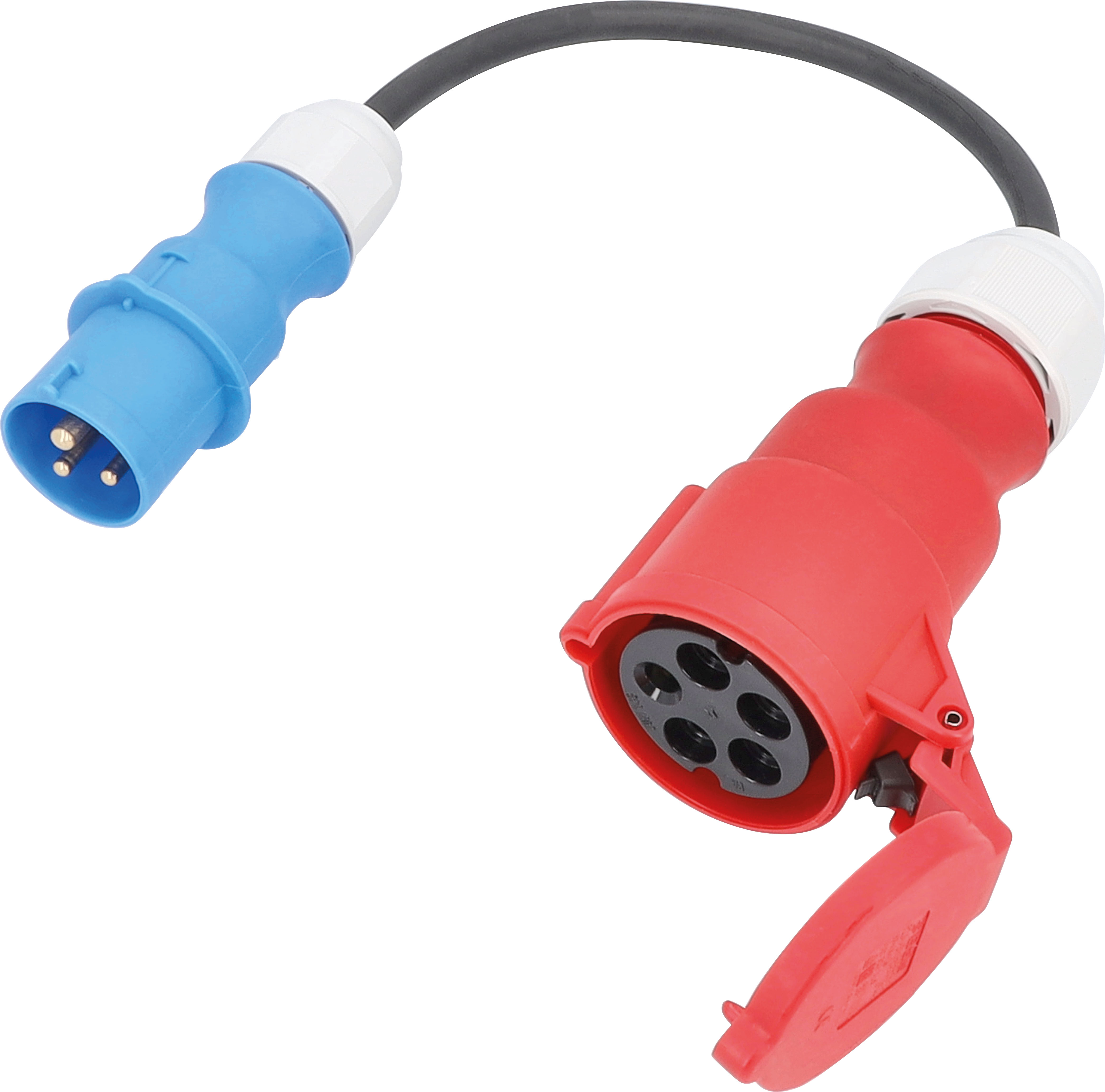 CEE Adapterleitung Kabel 0.3m Schuko Adapter CEE 230V 400V 16A 32A 5-polig IP44 - Bild 9 von 21