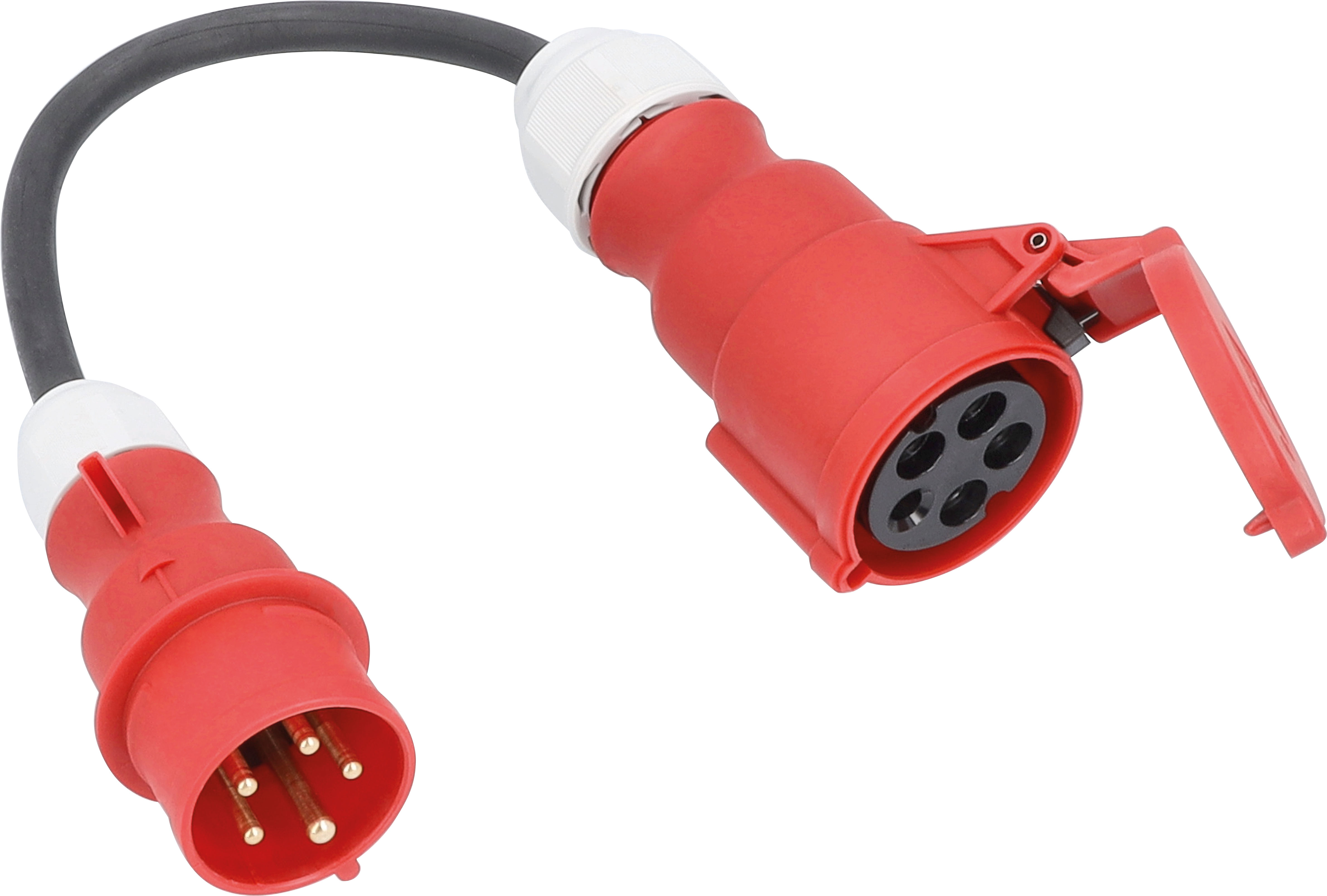 CEE Adapterleitung Kabel 0.3m Schuko Adapter CEE 230V 400V 16A 32A 5-polig IP44 - Bild 21 von 21